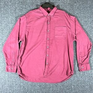 Tommy Bahama Mens XL Pink‎ Long Sleeve Button Up Shirt Casual Dress Herringbone